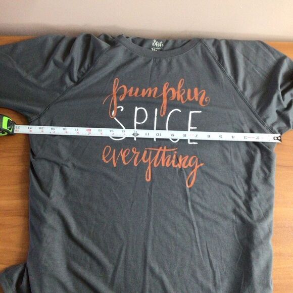 Woman’s Gray State Of Mine Side Split Long Sleeve Fall T-Shirt Size Medium - Picture 6 of 7